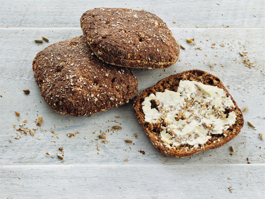 Coarse rye bread