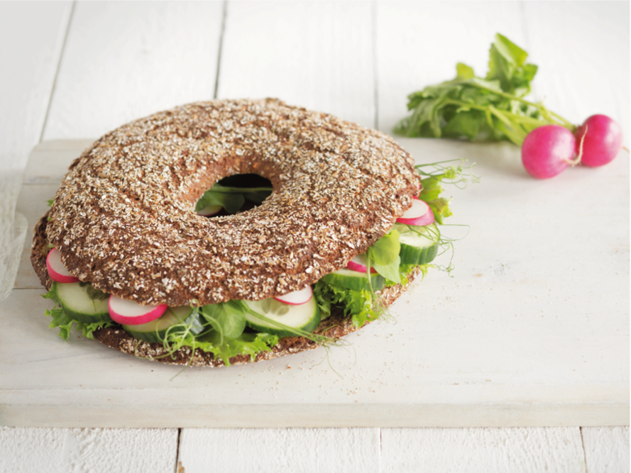 Coarse rye bread