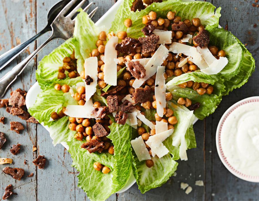 Crispbread Caesar salad