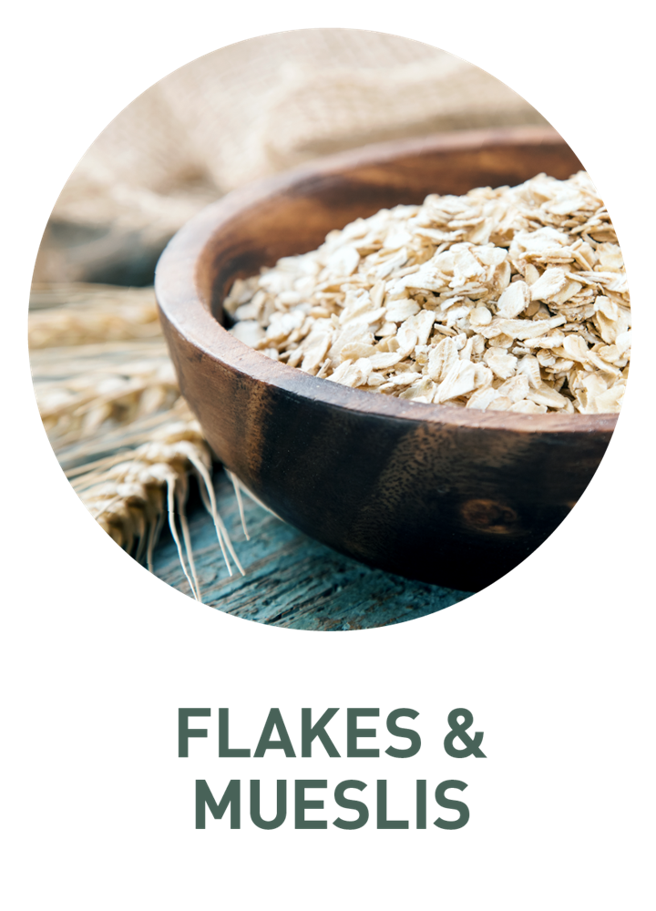 Flakes and mueslis of rye